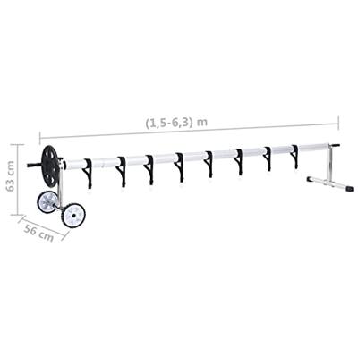 VidaXL Zwembadhoesroller met roestvrijstalen frame