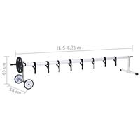 VidaXL Zwembadhoesroller met roestvrijstalen frame - thumbnail