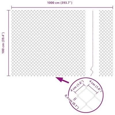 Gaashekwerk Groen 10 x 1 m Staal