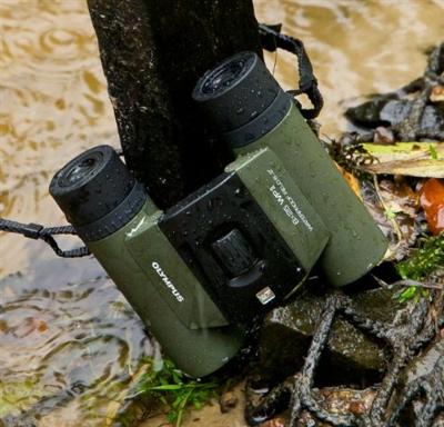 Olympus 8 x 25 WP II verrekijker (waterdicht, condensvrij, stofbescherming, 10-voudige vergroting), geschikt voor outdoor-gebruik, groen