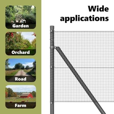 VidaXL Afrasteringspaal grijs 25 x 0,5 m (12 x 12 mm gaas) staal VidaXL Afrasteringspaal grijs 25 x 0,5 m (12 x 12 mm gaas) staal