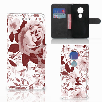 Hoesje Motorola Moto G7 Play Watercolor Flowers Hoesje Motorola Moto G7 Play Watercolor Flowers