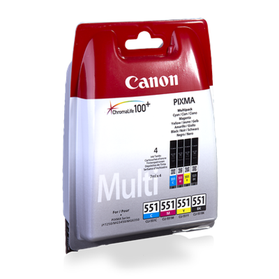 Canon CLI-551 inktcartridge 4 stuk(s) Origineel Normaal rendement Zwart, Cyaan, Magenta, Geel
