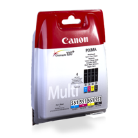 Inktcartridge Canon CLI-551 zwart + 3 kleuren - thumbnail