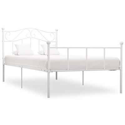 VidaXL Bedframe metaal wit 100x200 cm
