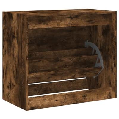 VidaXL Schoenenkast 80x42x69 cm bewerkt hout gerookt eikenkleurig