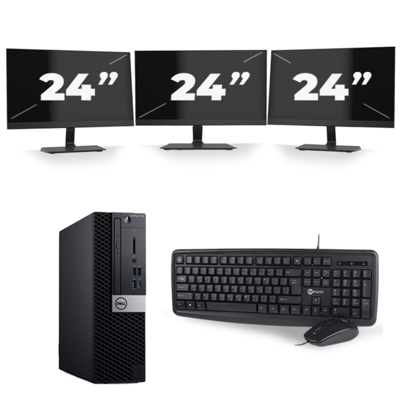 Dell OptiPlex 7070 SFF - Intel Core i5-9e Generatie - 8GB RAM - 256GB SSD - Windows 11 + 3x 24 inch Monitor Dell OptiPlex 7070 SFF - Intel Core i5-9e Generatie - 8GB RAM - 256GB SSD - Windows 11 + 3x 24 inch Monitor