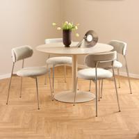 Bendt Ronde Eettafel 'Ibiza' 110cm, kleur Beige - thumbnail