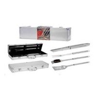 BARBECUEGEREEDSCHAPSET RVS 4 DLG, IN ALUMINIUM KOFFER 46X16X8CM - thumbnail