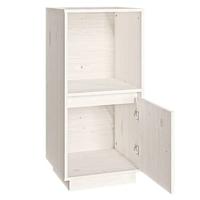 Dressoir 38x35x80 cm massief grenenhout wit - thumbnail