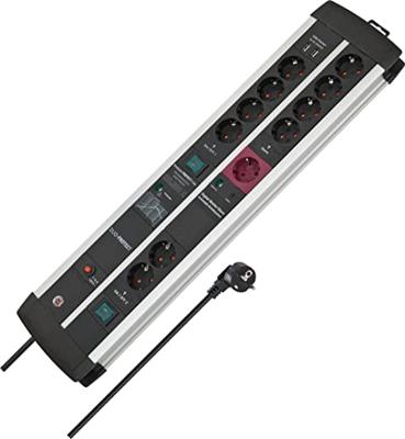 Brennenstuhl Premium Protect-Line | stekkerdoos met overspanningsbeveiliging & USB | 11-voudig - 1392000230 - thumbnail
