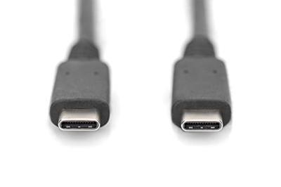 DIGITUS USB 4.0 aansluitkabel - USB-C naar USB-C - Displayport 2.0-8K/60Hz - PD3.1-240W - 40Gbits/s - 0,8m - zwart