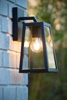 Lucide MATSLOT - Wandlamp Binnen/Buiten - 1xE27 - IP23 - Zwart - thumbnail
