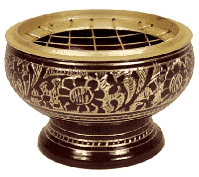 Wierookbrander Messing Bruin