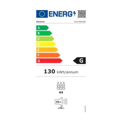 Siemens KU21WAHG0 Inbouw wijnkoelkast Zwart