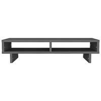 VidaXL Monitorstandaard 60x27x14 cm massief grenenhout grijs - thumbnail