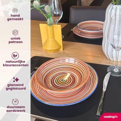 Cookinglife Soepkommen / Kommen Rhythm & Lines ø 14 cm - 4 Stuks