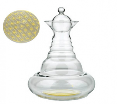 Vitaalwaterkaraf Golden Alladin met Bloem des Levens Goudkleurig