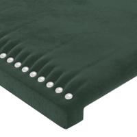 Boxspring met matras fluweel donkergroen 140x190 cm - thumbnail