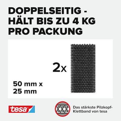 Klittenband tesa ultra powerlock strips 50x25mm 2s Klittenband tesa ultra powerlock strips 50x25mm 2s
