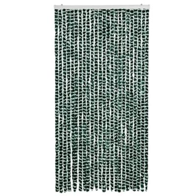 VidaXL Vliegengordijn 100x230 cm chenille groen en wit