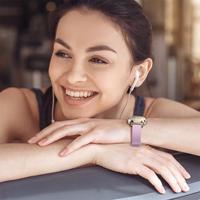 By Qubix - Siliconen bandje - Paars - Compatible met Garmin Lily 2 - Compatible Garmin bandje - thumbnail
