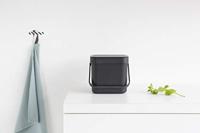 Brabantia Sort & Go afvalbakje 3 liter dark grey - thumbnail