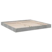 Bedframe bewerkt hout betongrijs 180x200 cm - thumbnail