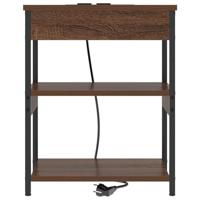 Nachtkastje 2 pcs Bruin Eiken 41 x 31 x 51 cm Bewerkt hout - thumbnail