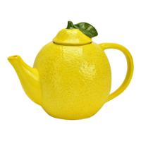 Theepot citroen van keramiek geel (B/H/D) 20x16x12cm - thumbnail