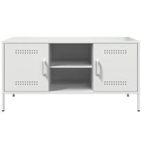 Tv-meubel 100,5x39x50,5 cm staal wit - thumbnail