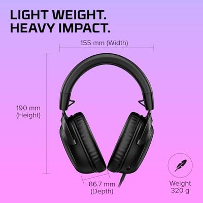 HyperX Cloud III BLK GAM Over Ear headset Kabel Stereo Zwart Gamen - thumbnail