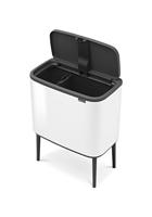 Brabantia Bo touch bin 11+23 liter white - thumbnail