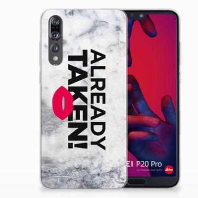 Huawei P20 Pro | Siliconen hoesje | met naam Already Taken White