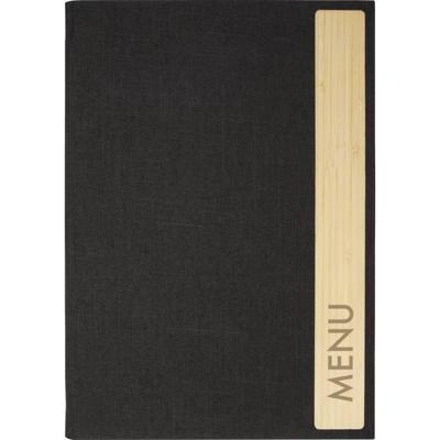 Sigel SM220 Menumap DIN A4 1 stuk(s) Incl. 2 dubbele transparante hoezen voor 8 paginas, Rubberen binding Donkergrijs, Beige