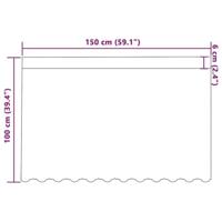 VidaXL Kantgordijn met gordijnen bloemen wit 100 x 150 cm polyester - thumbnail