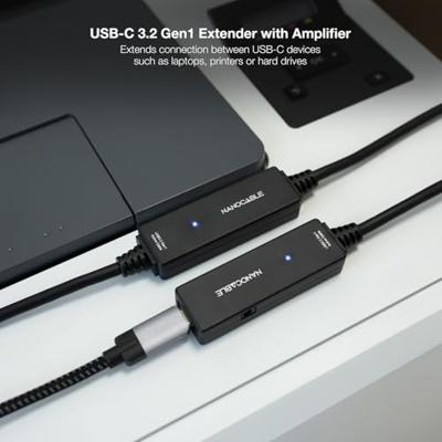 NANOCABLE 10.01.1312 verlengkabel USB 3.2 met versterker type C/M-C/H, 10 m, zwart