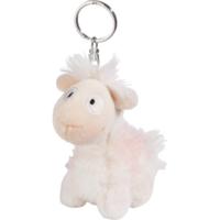 Nici sleutelhanger Lama Claudi junior 10 cm pluche wit - thumbnail