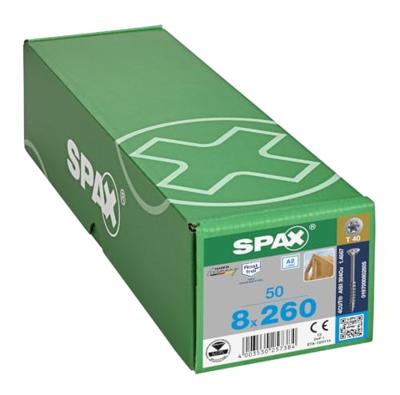 SPAX 0197000802605 Houtschroef 8 mm 260 mm T-STAR plus RVS A2 50 stuk(s)