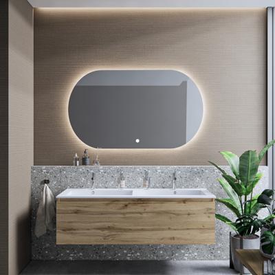 Badkamermeubelset BWS Anubis 120cm 1 Lade Rustiek Eiken Met Wastafel (Naar Keuze)