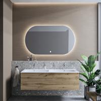 Badkamermeubelset BWS Anubis 120cm 1 Lade Rustiek Eiken Met Wastafel (Naar Keuze) - thumbnail