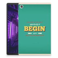 Lenovo Tab M10 Plus Back cover met naam Quote Begin - thumbnail