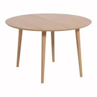 Kave Home Uitschuifbare Ronde Eettafel 'Oqui' 120 - 200 x 120cm, kleur Eiken Naturel - thumbnail