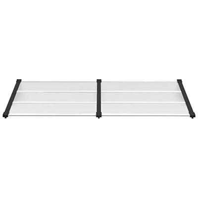 Deurluifel 199x90 cm polycarbonaat zwart en transparant