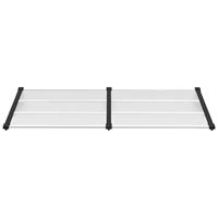 Deurluifel 199x90 cm polycarbonaat zwart en transparant - thumbnail