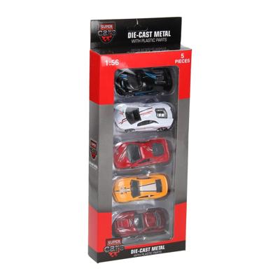 Johntoy Super cars die-cast auto, 5st.