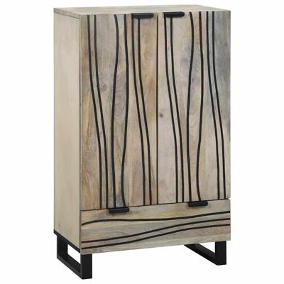 Media-opslagkasten en rekken Wit en zwart 60 x 33.5 x 100 cm