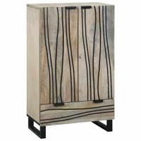 Media-opslagkasten en rekken Wit en zwart 60 x 33.5 x 100 cm - thumbnail