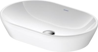 Duravit D-Neo opzetwastafel 60x40x12.5cm zonder kraangat met Wondergliss keramiek Wit 23726000701