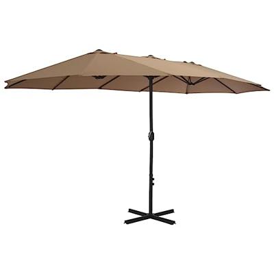 Parasol met aluminium paal 460x270 cm taupe